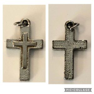 Vintage Silver Cross Pendant - Baptism - Convocation - Unisex Pendant - Religion